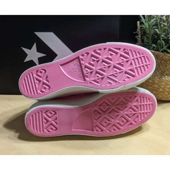 Converse Chuck Taylor All Star Lift Platform Oops Pink Retro Varsity Hi Tops W10 - Picture 10 of 13